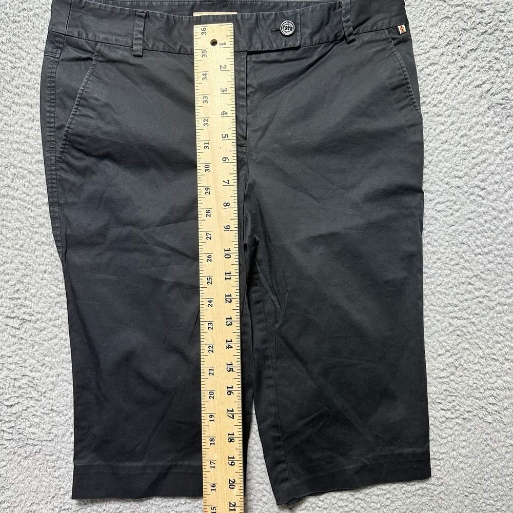 Burberry Jeans Women's 6 Black Chino Casual Capri Vtg‎ London Preppy Academia - Picture 3 of 10